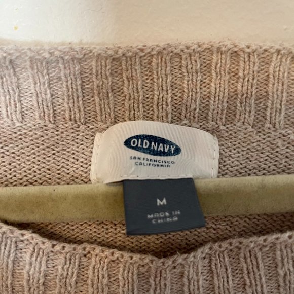 Crew-neck Sweater, Beige, Medium - Picture 2 of 3